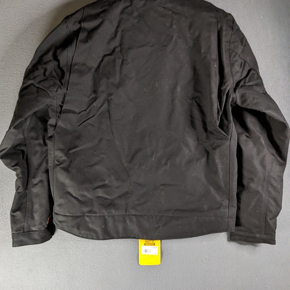 Carhartt Men's Black Canvas Jacket Flannel Lined FedEx Relaxed Fit Size Medium - Picture 10 of 12